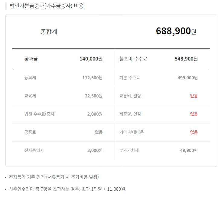 가수금 증자